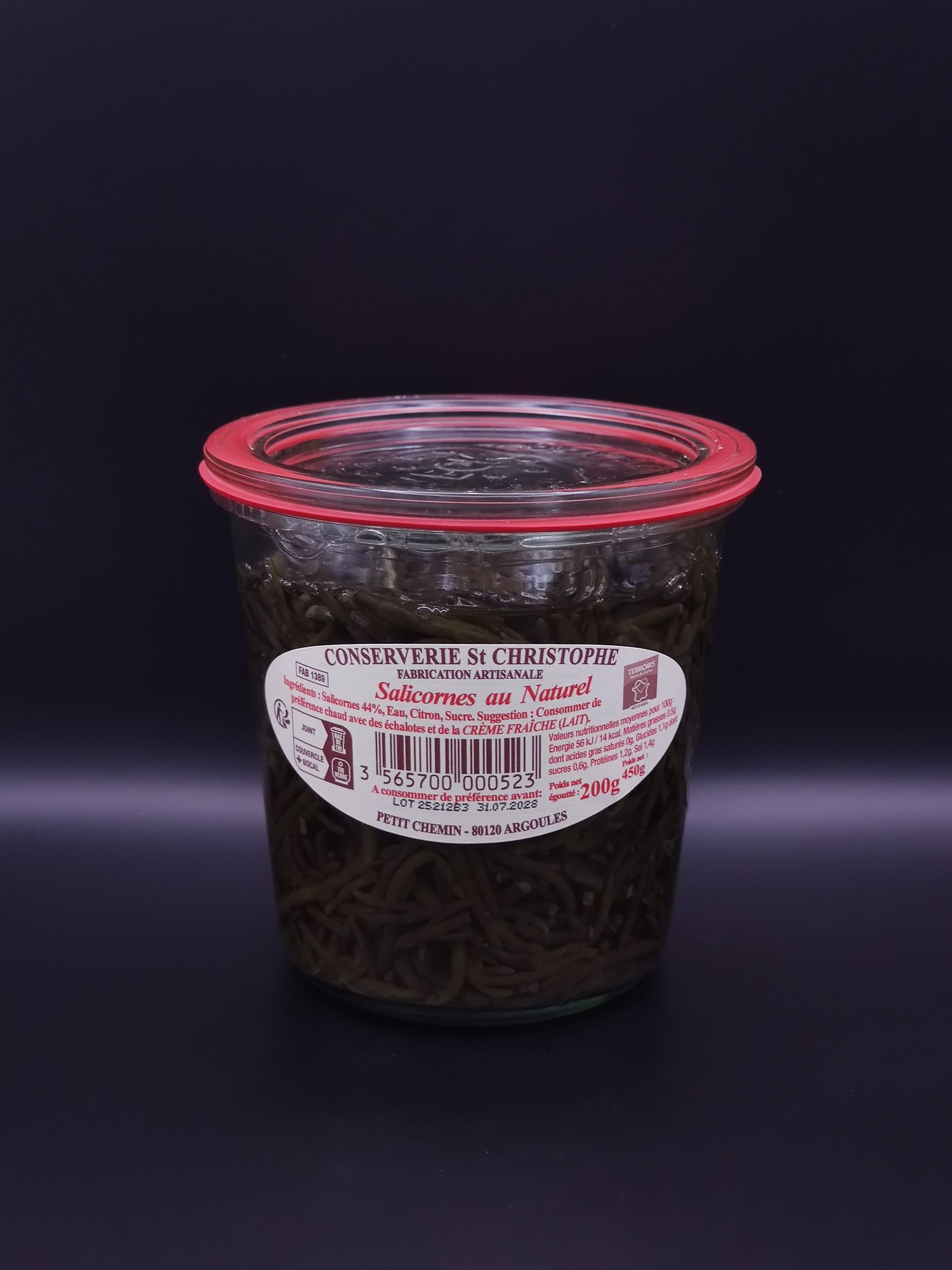 Salicornes au naturel (passe-pierre) - La Baie des Gourmets